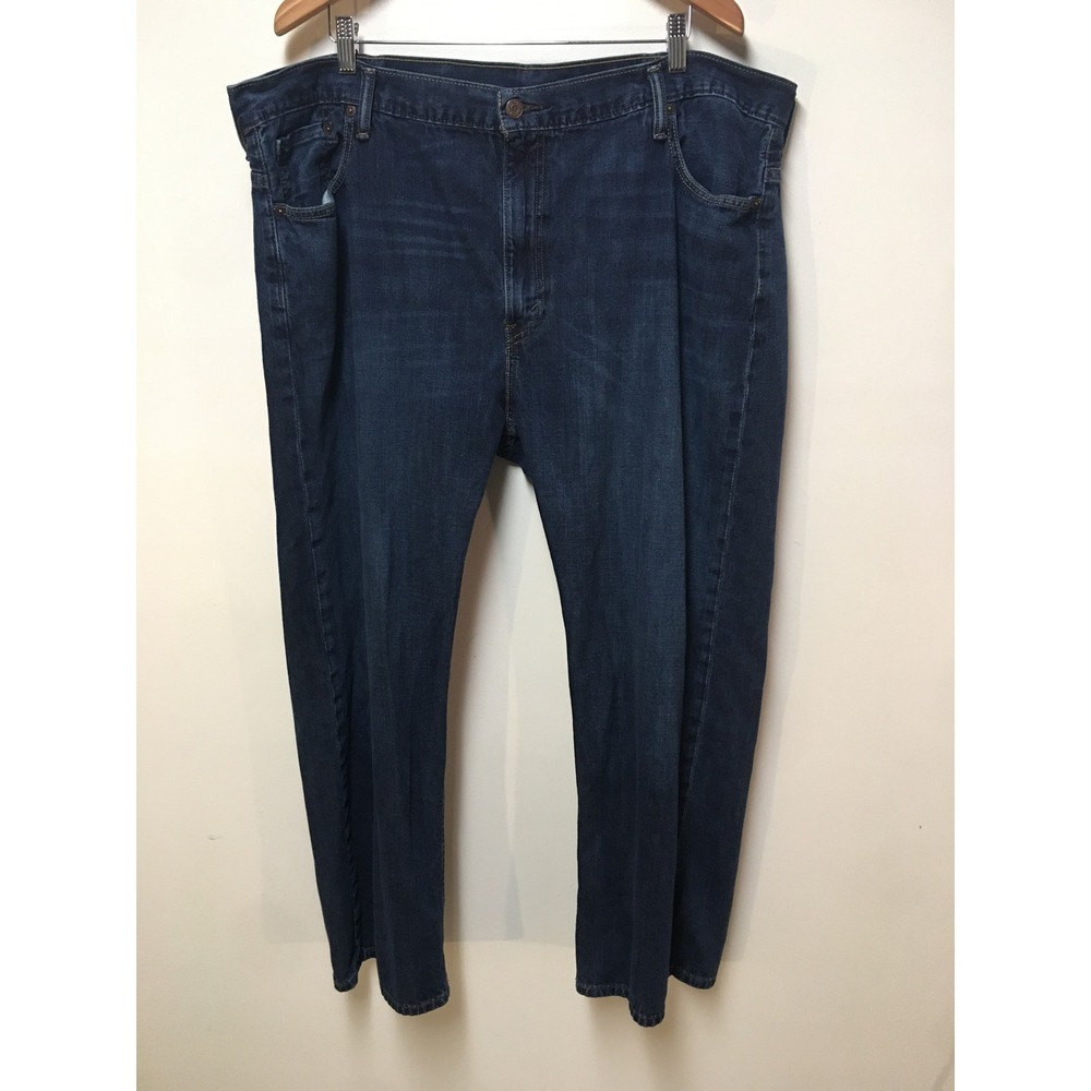 Levi's 569 Loose Straight Jeans Mens W44 L28 Dark Wash Blue Denim